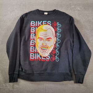 Champion Reverse Weave Tom‎ Segura Bikes Graphic Crewneck Sweatshirt Black XL